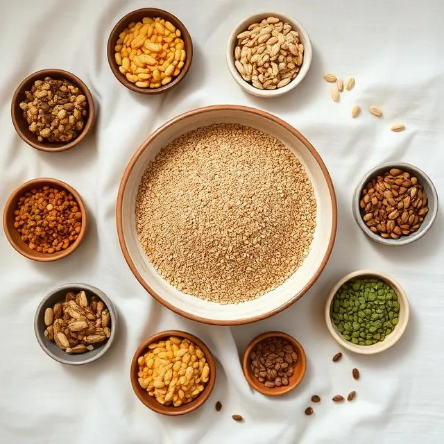 An assortment of grains to build a blend from